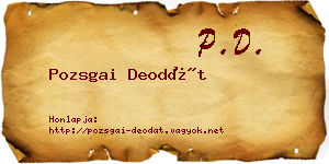 Pozsgai Deodát névjegykártya